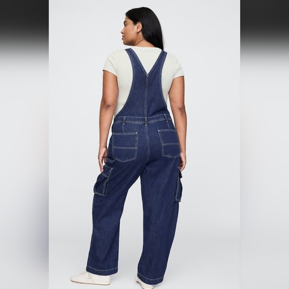 GAP Cargo DENIM Overalls MEDIUM